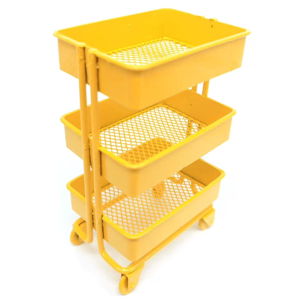 SDFGTstore 3 Tiers Mini Trolley Storage Rack Collection Accessories Miniature Storage Cart