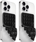 (2 Pack) Silicone Suction Cup Phone Case Mount Double Sided, Sticky Phone Grip with Higher Suction Power for Cell Phone, Hands-Free Phone Accessories for Selfies and Videos, Pink